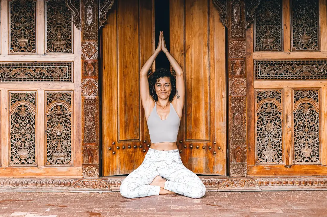 Restorative yoga with supported relaxation