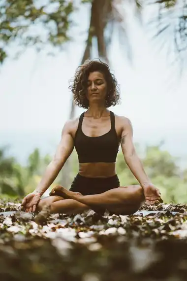 Calm Hatha practice surrounded by nature