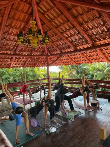 Yoga Barre session focused on strength and balance